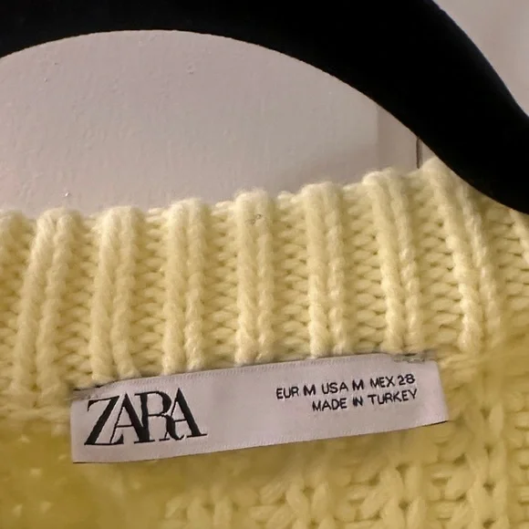 Zara Lemon Yellow Knit Sweater - Picture 2 of 2